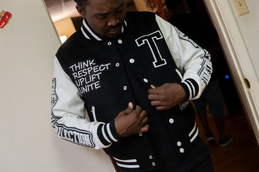 Dream Black & White Varsity Jacket