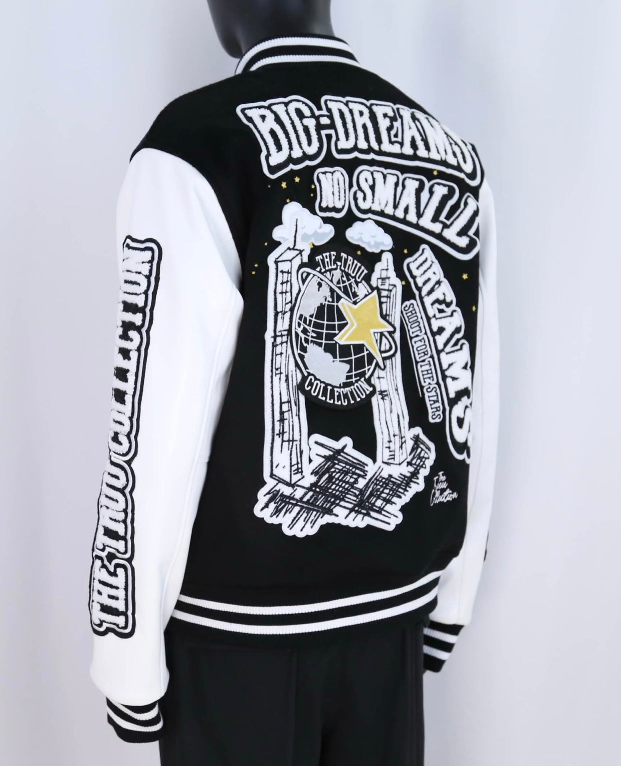 Dream Black & White Varsity Jacket