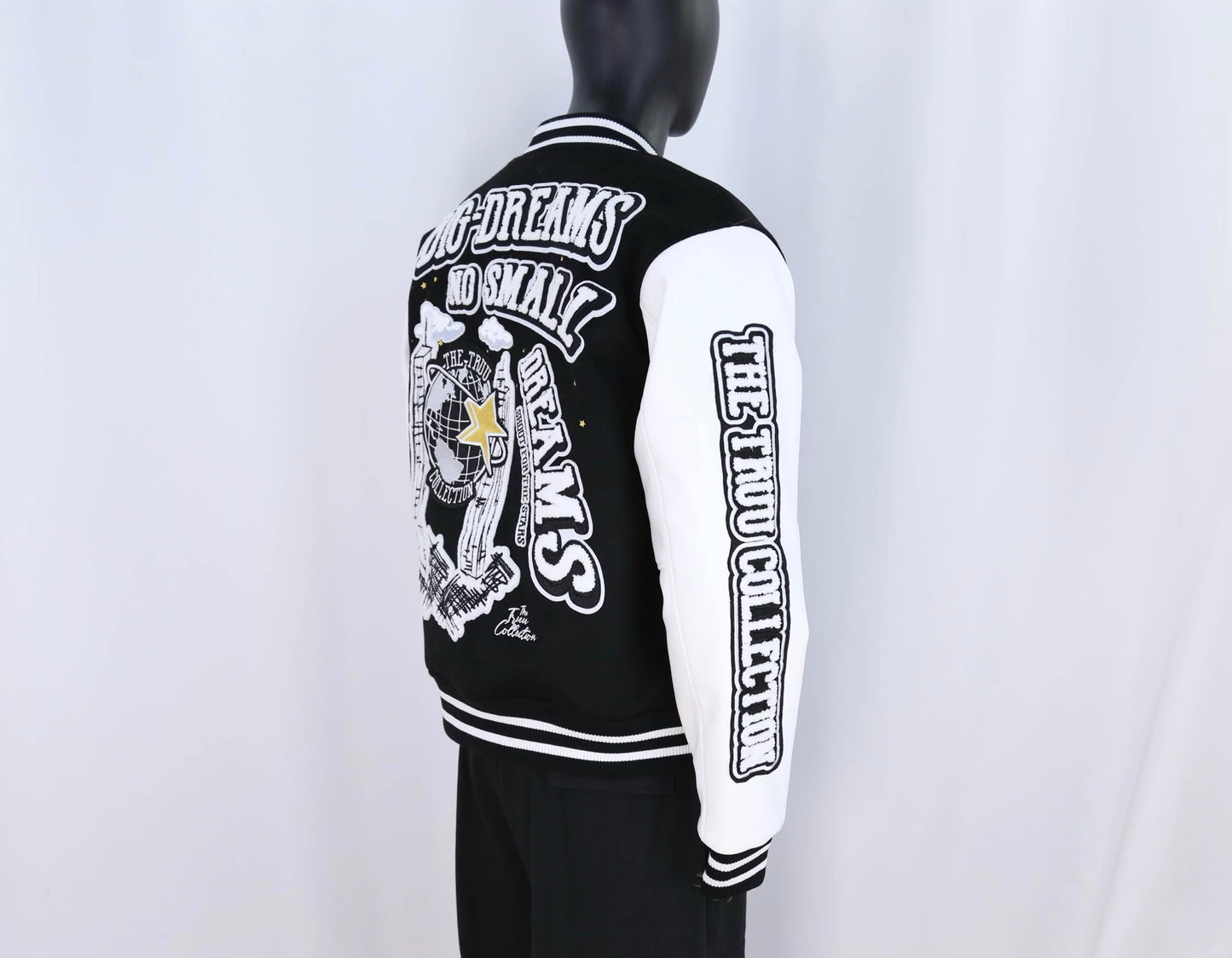 Dream Black & White Varsity Jacket