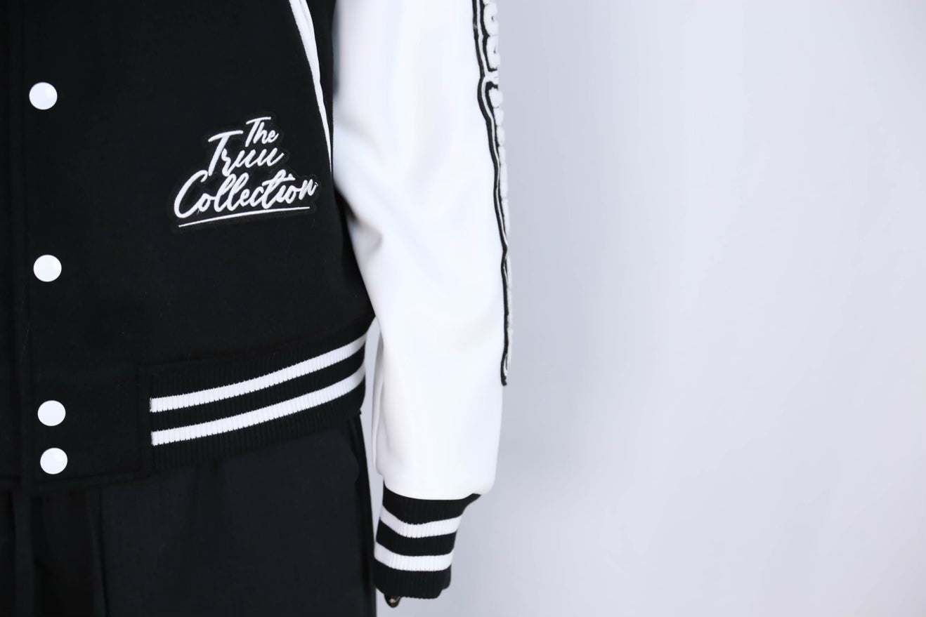 Dream Black & White Varsity Jacket