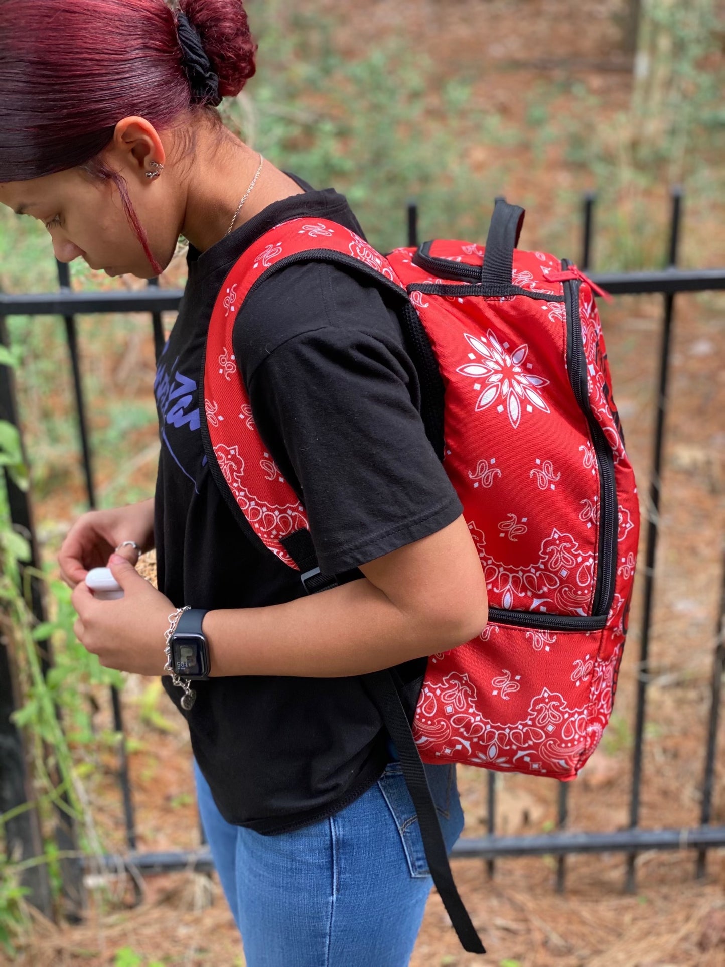 Red Bandanna Backpack