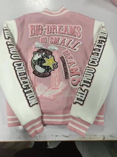 Dream Pink Varsity Jacket